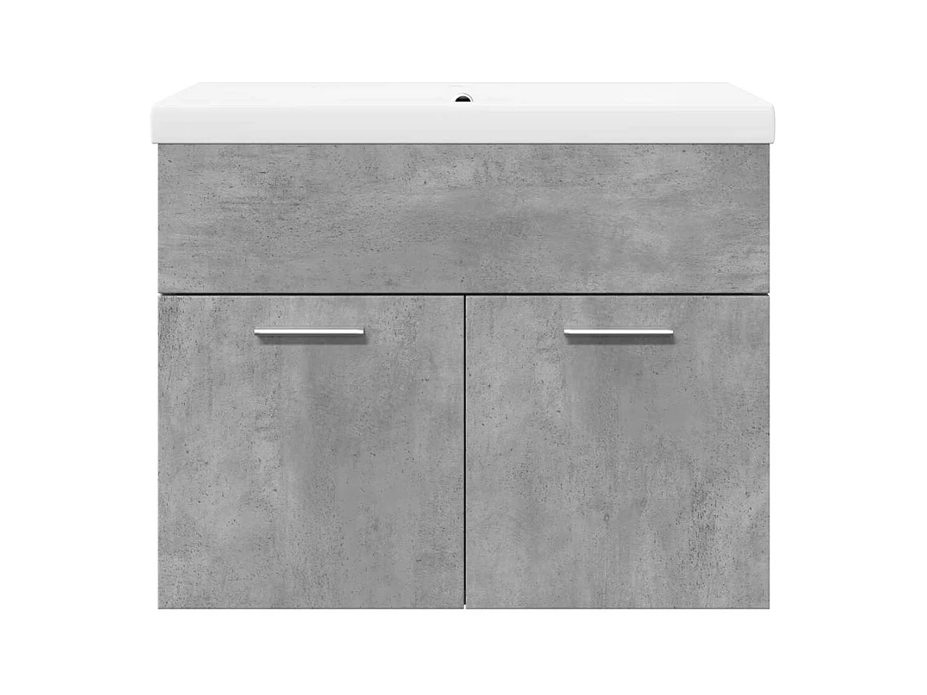 Armoire lavabo de salle de bain avec bassin intégré gris béton