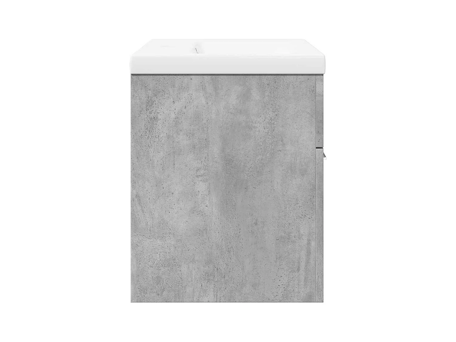Armoire lavabo de salle de bain avec bassin intégré gris béton