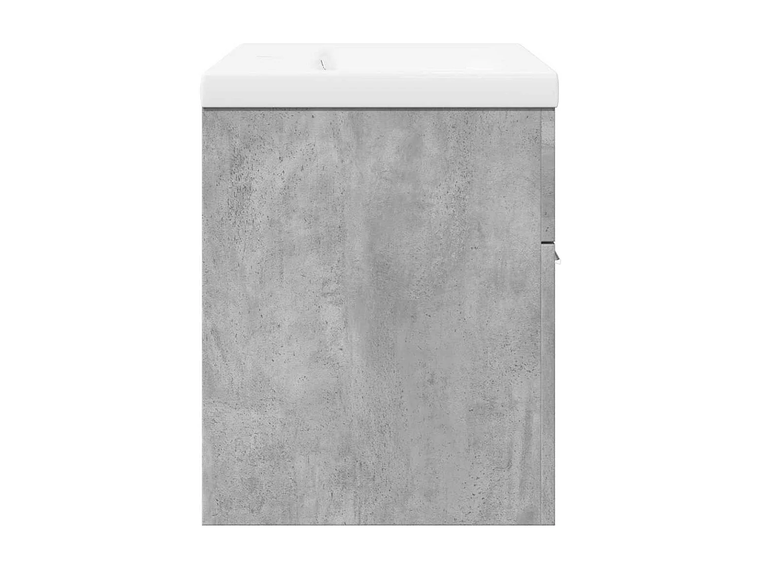 Armoire lavabo de salle de bain avec bassin intégré gris béton