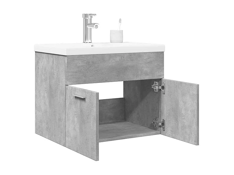 Mobile da Bagno con Lavabo Integrato Grigio Cemento