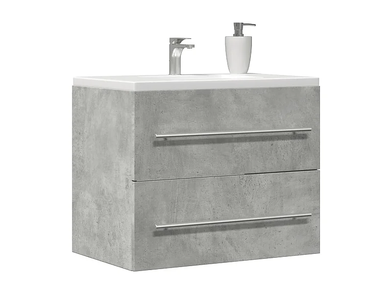 Armario para lavabo aglomerado gris hormigón 60x38,5x48 cm