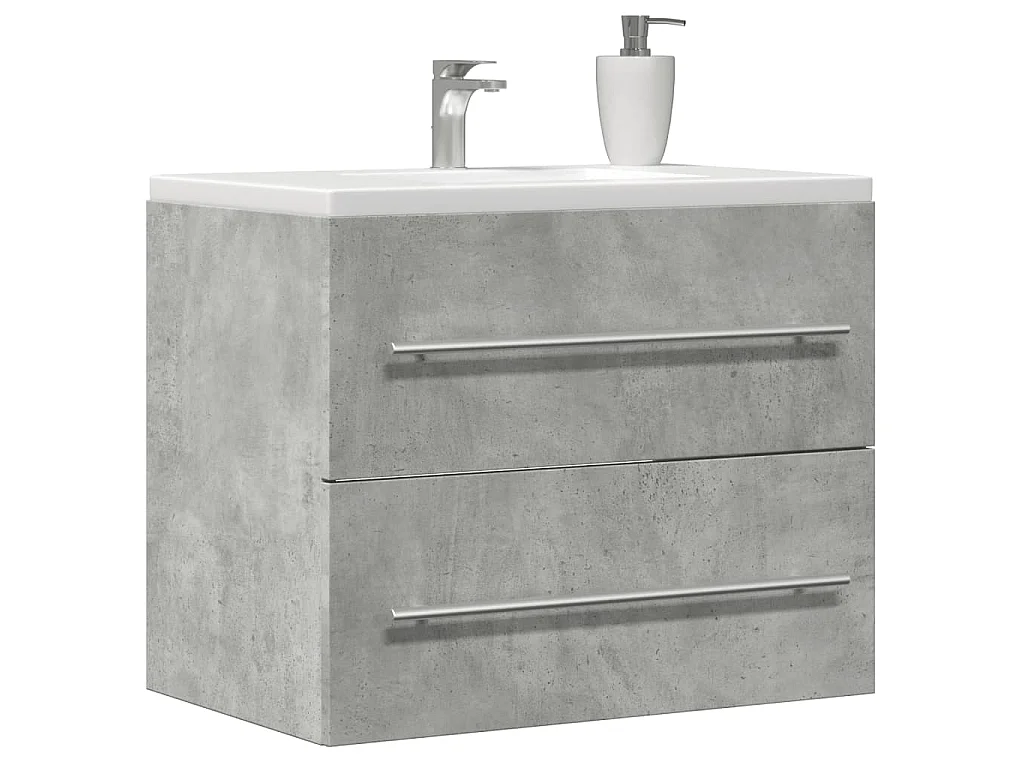 Mobile Lavabo Grigio Cemento 60x38,5x48 cm in Legno Multistrato