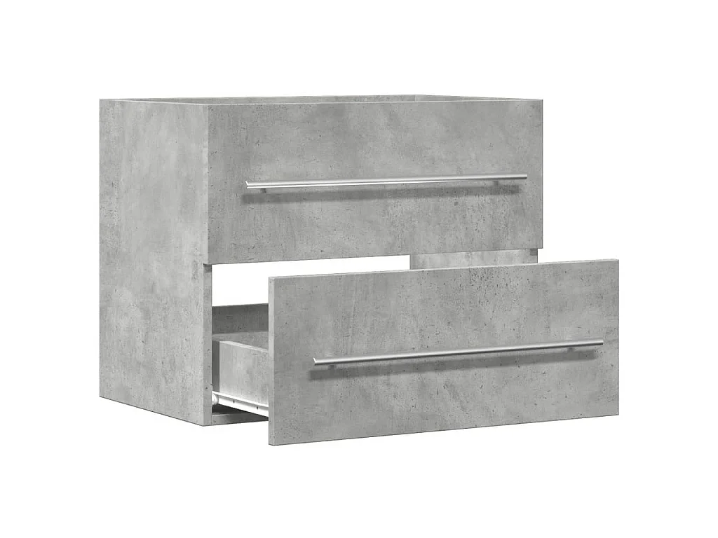 Armoire d'évier Gris béton 60x38,5x48 cm Aggloméré