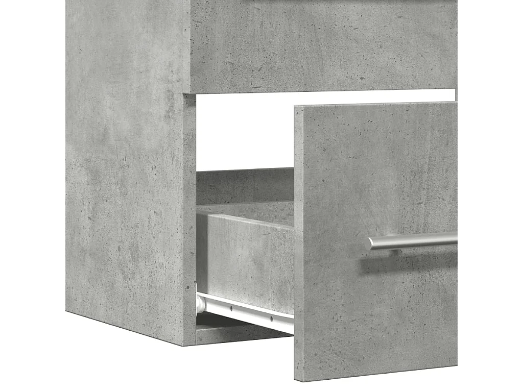 Armoire d'évier Gris béton 60x38,5x48 cm Aggloméré