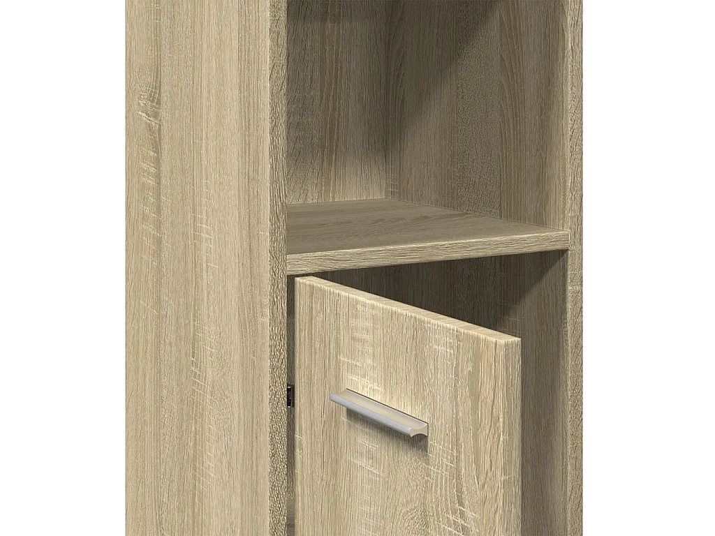 Armário casa de banho 30x30x183,5 cm contrapl. carvalho sonoma