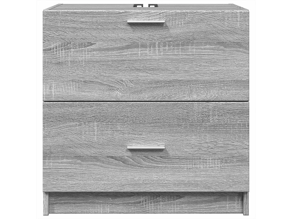 Armario de lavabo madera de ingeniería gris Sonoma 59x37x59 cm