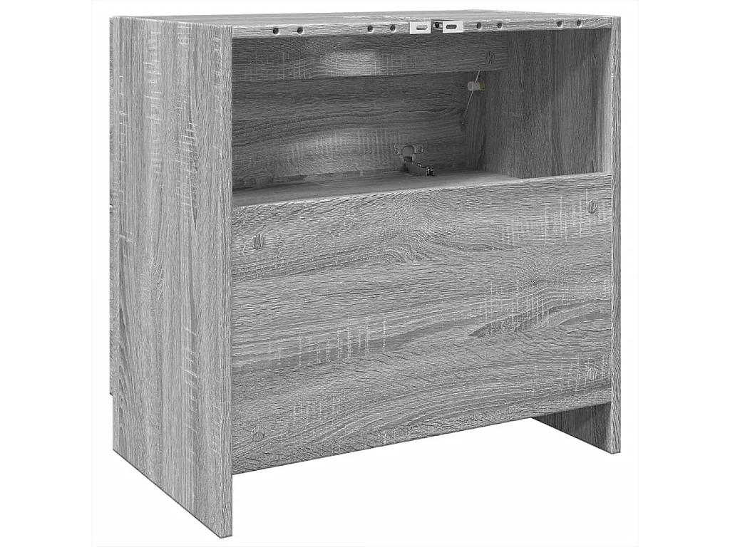 Armario de lavabo madera de ingeniería gris Sonoma 59x37x59 cm