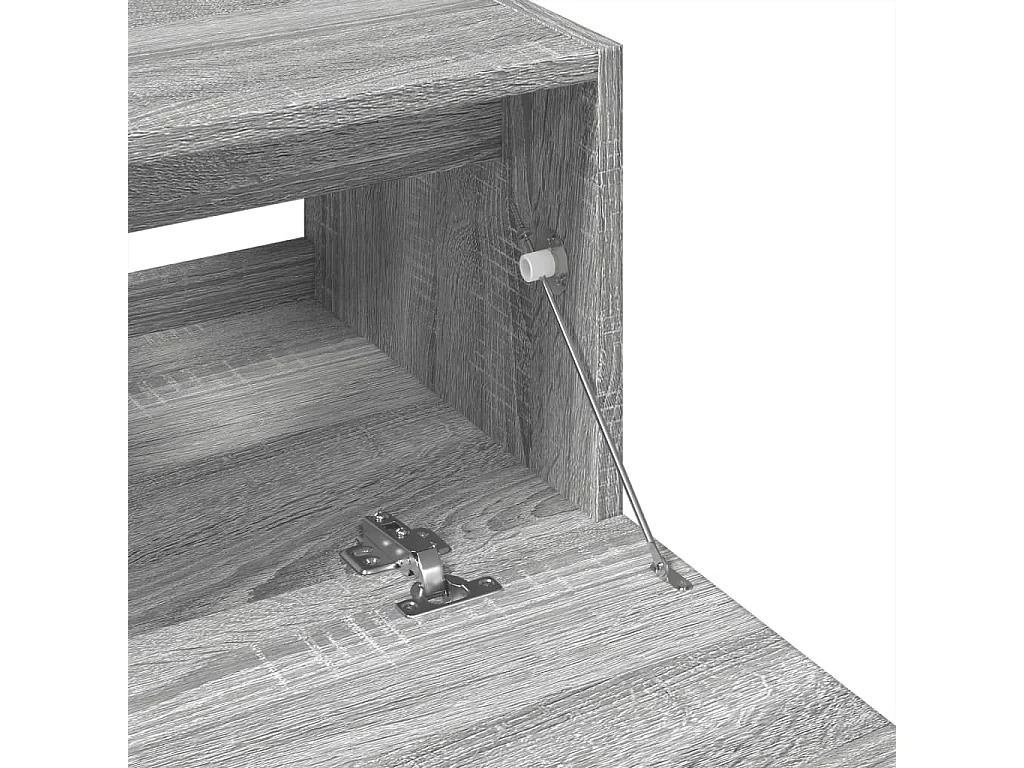Armario de lavabo madera de ingeniería gris Sonoma 59x37x59 cm
