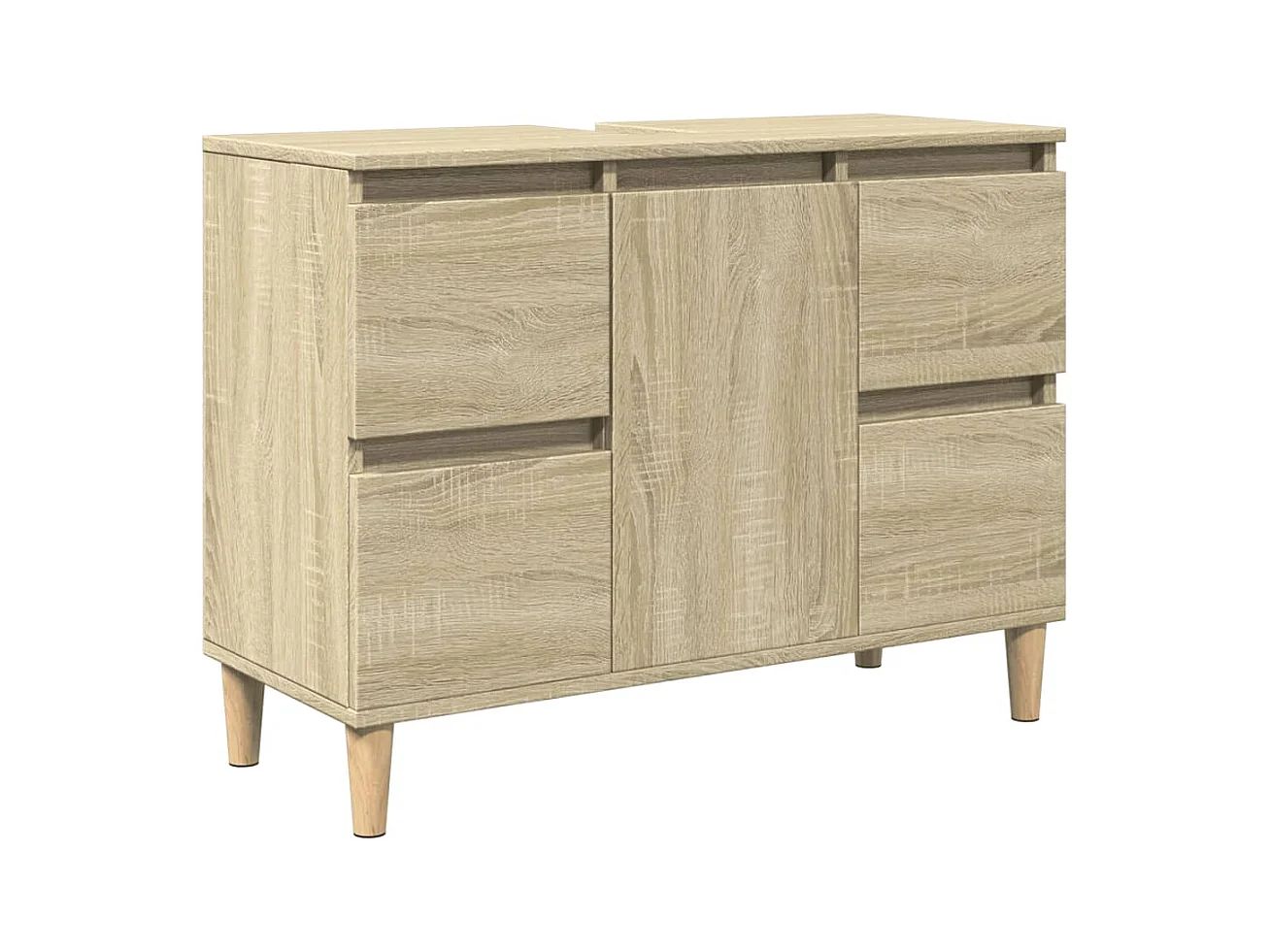 Meuble d'évier chêne sonoma 80x33x60 cm bois d'ingénierie