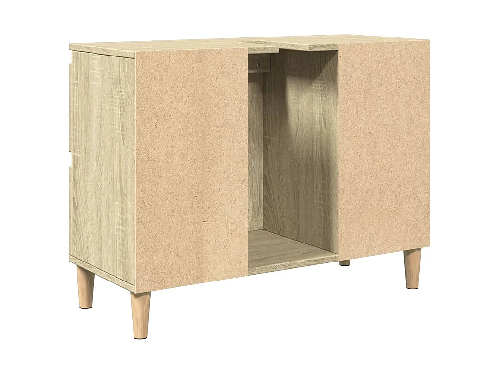 Wastafelkast 80x33x60 cm bewerkt hout sonoma eikenkleurig