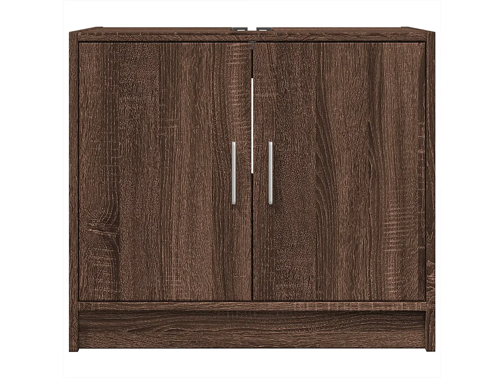 Wastafelkast 63x29x55 cm bewerkt hout bruin eikenkleurigig