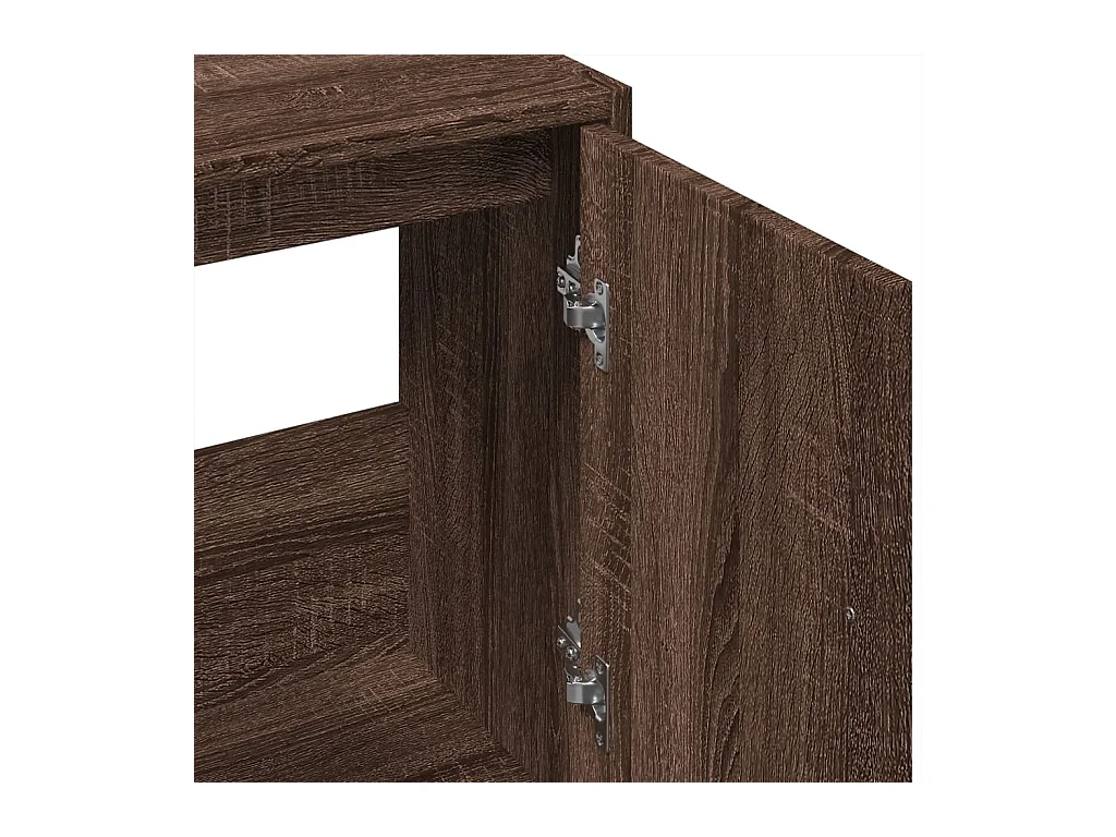 Wastafelkast 63x29x55 cm bewerkt hout bruin eikenkleurigig