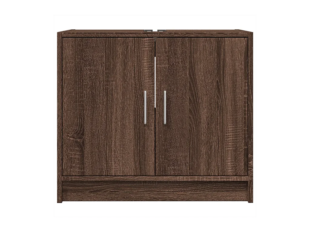 Wastafelkast 63x29x55 cm bewerkt hout bruin eikenkleurigig