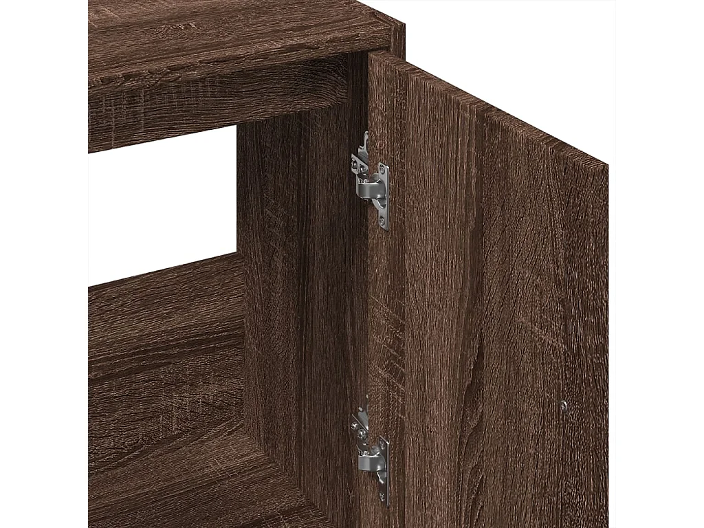 Armoire d'évier chêne marron 63x29x55 cm bois d'ingénierie