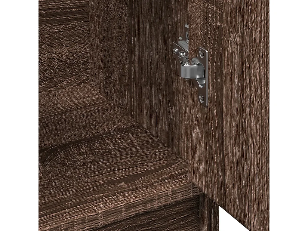 Armoire d'évier chêne marron 63x29x55 cm bois d'ingénierie