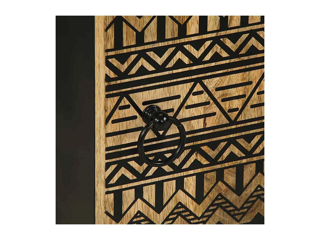 Armoire de salle de bain 38x33,5x58 cm bois massif de manguier