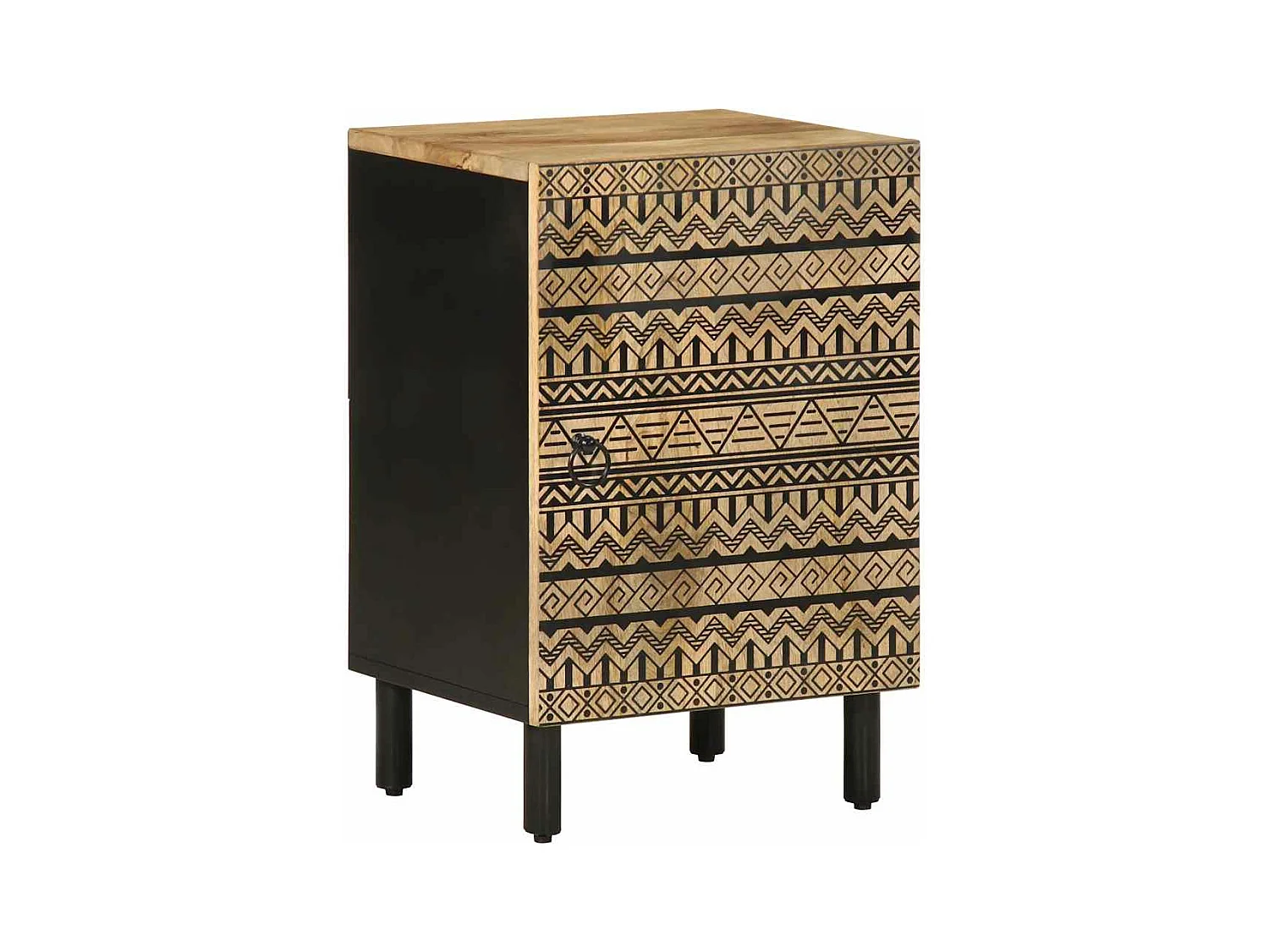 Armoire de salle de bain 38x33,5x58 cm bois massif de manguier