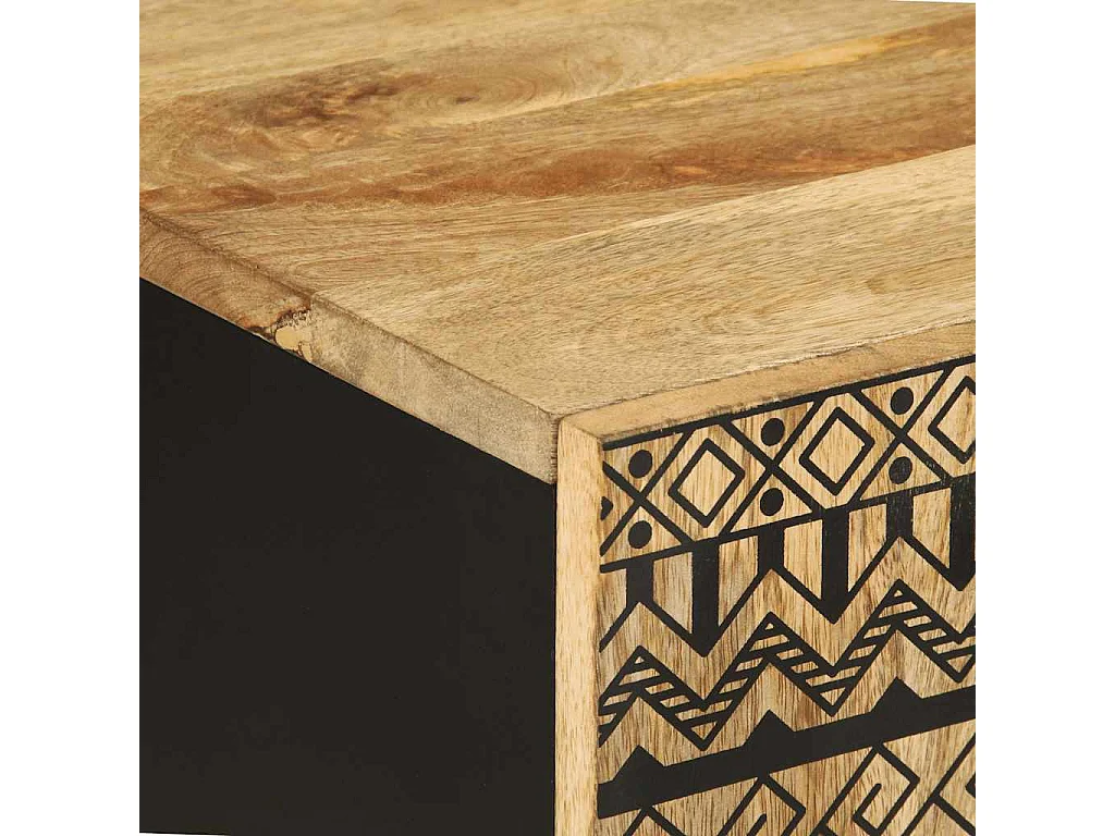 Armoire de salle de bain 38x33,5x58 cm bois massif de manguier