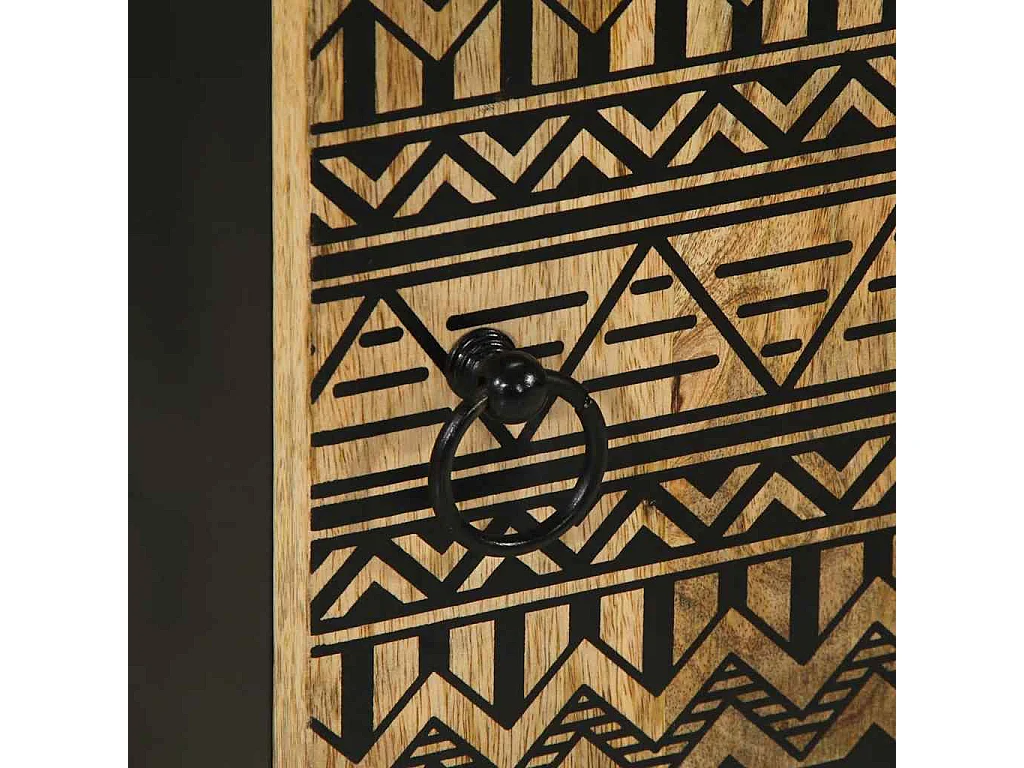 Armoire de salle de bain 38x33,5x58 cm bois massif de manguier