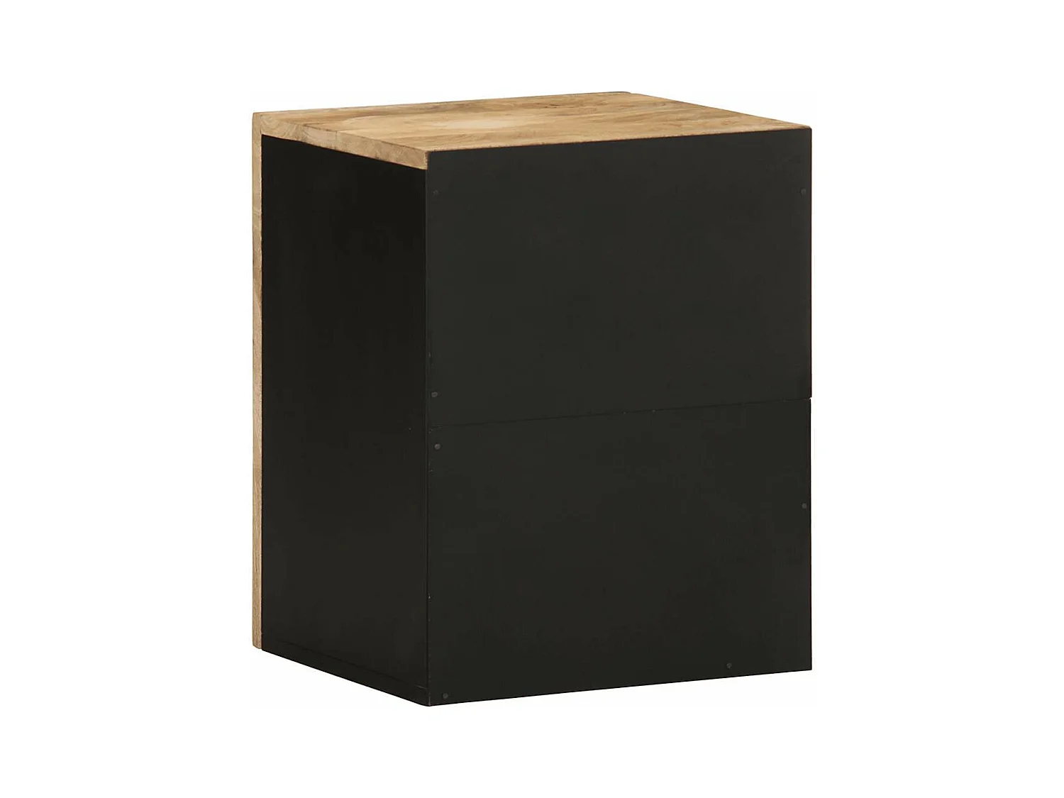 Badkamerwandkast 38x33,5x48 cm massief mangohout zwart