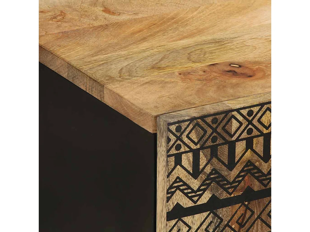 Armoire de salle de bain suspendue bois massif manguier