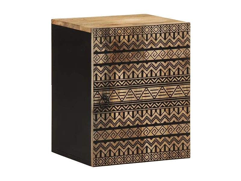 Armário suspenso para WC 38x33,5x48 cm mangueira maciça preto