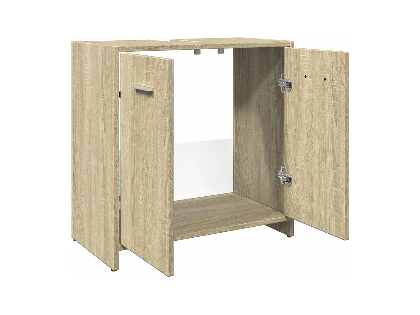 Armoire lavabo de salle de bain chêne sonoma 60x33x60 cm