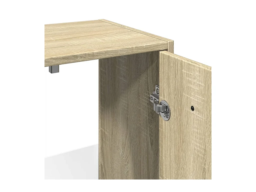 Armoire lavabo de salle de bain chêne sonoma 60x33x60 cm