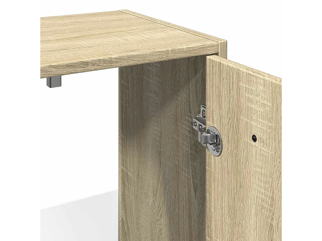 Wastafelkast 60x33x60 cm bewerkt hout sonoma eikenkleurig