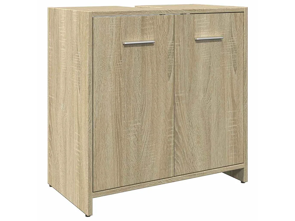 Armoire lavabo de salle de bain chêne sonoma 60x33x60 cm