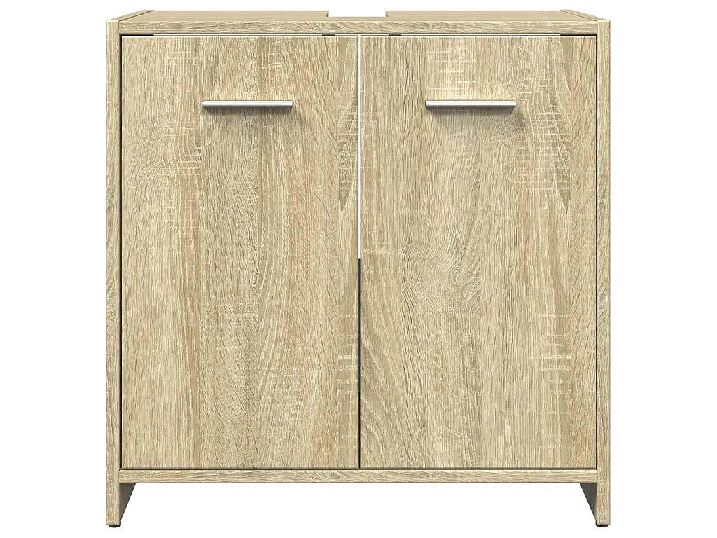 Armoire lavabo de salle de bain chêne sonoma 60x33x60 cm
