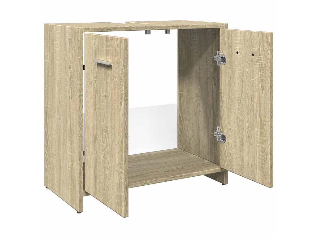 Armoire lavabo de salle de bain chêne sonoma 60x33x60 cm