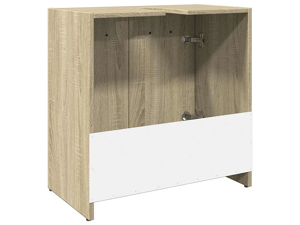 Armoire lavabo de salle de bain chêne sonoma 60x33x60 cm
