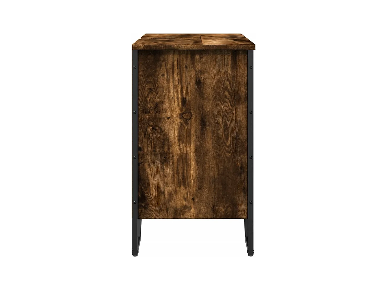 Armoire lavabo de salle de bain chêne fumé 60x35x60 cm