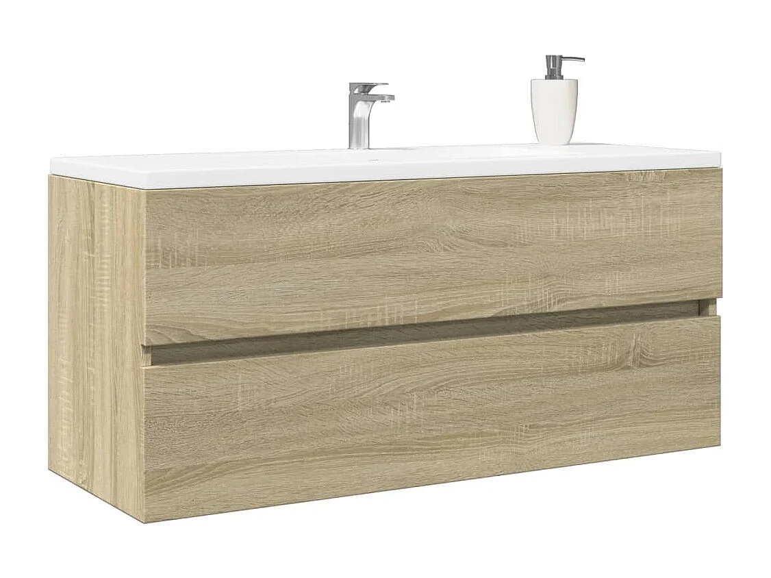Wastafelkast 100x38,5x45 cm bewerkt hout sonoma eikenkleurig