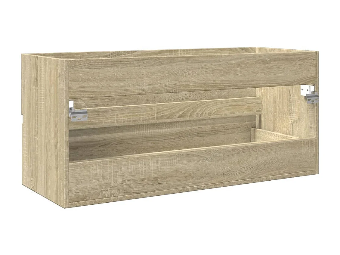 Wastafelkast 100x38,5x45 cm bewerkt hout sonoma eikenkleurig