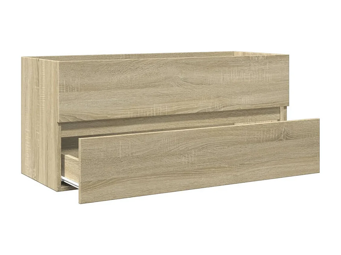 Wastafelkast 100x38,5x45 cm bewerkt hout sonoma eikenkleurig
