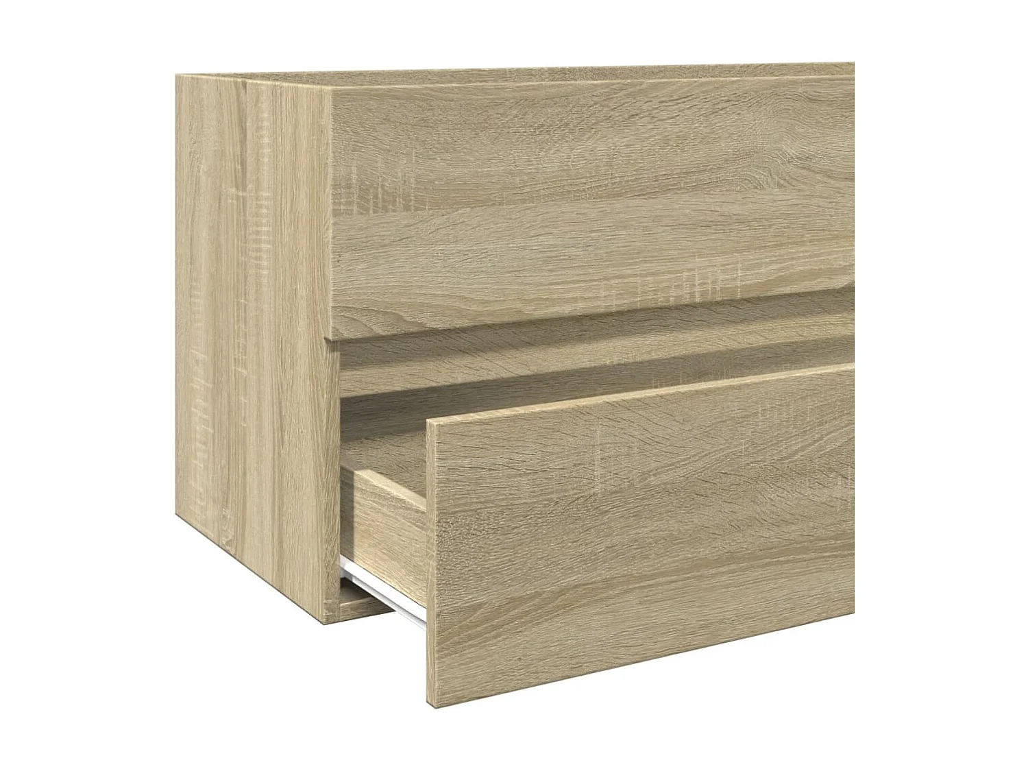 Wastafelkast 100x38,5x45 cm bewerkt hout sonoma eikenkleurig
