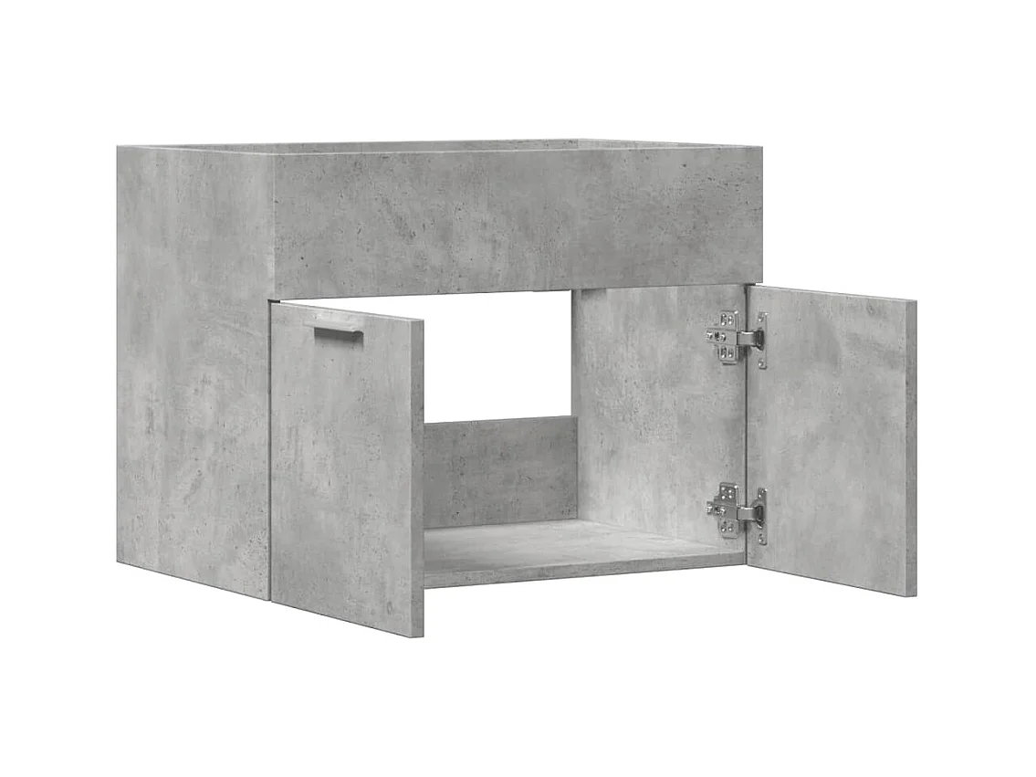 Armoire d'évier Gris béton 60x38,5x46 cm Aggloméré