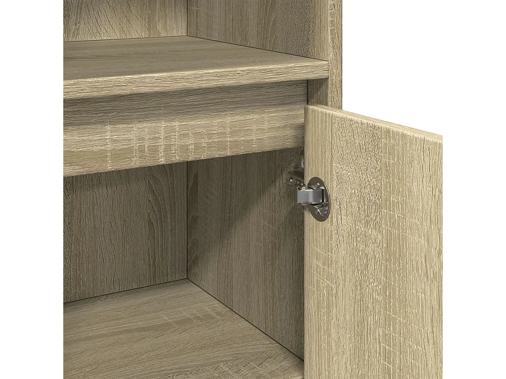 Armoire de salle de bain Chêne sonoma 30x30x183,5 cm Aggloméré