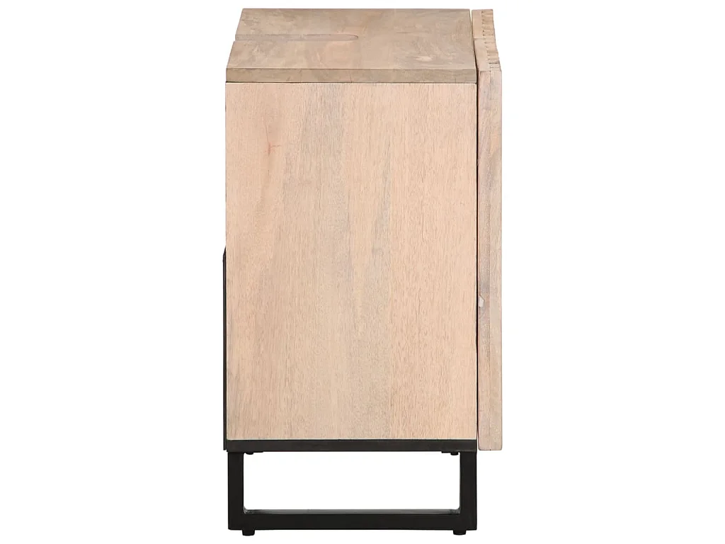 Armario de lavabo para baño madera maciza de mango 62x34x58 cm