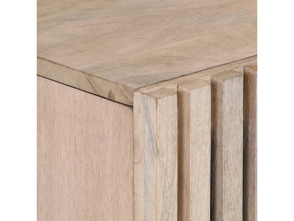 Armario de lavabo para baño madera maciza de mango 62x34x58 cm