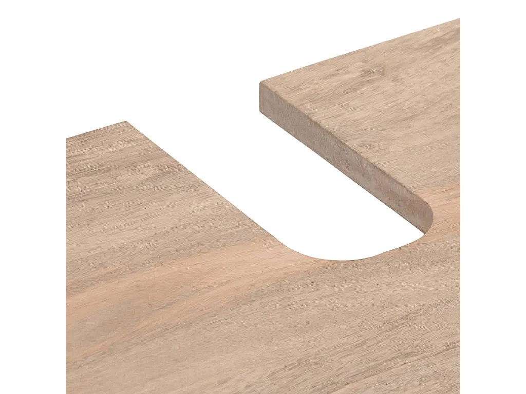Armario de lavabo para baño madera maciza de mango 62x34x58 cm