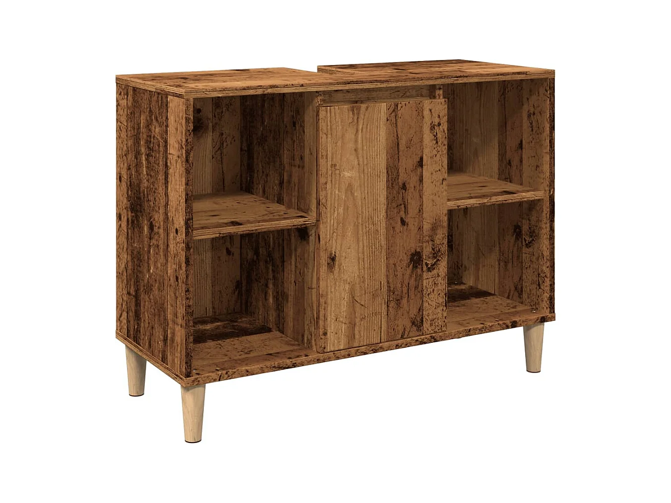 Armoire de salle de bain vieux bois 80x33x60 cm bois ingénierie