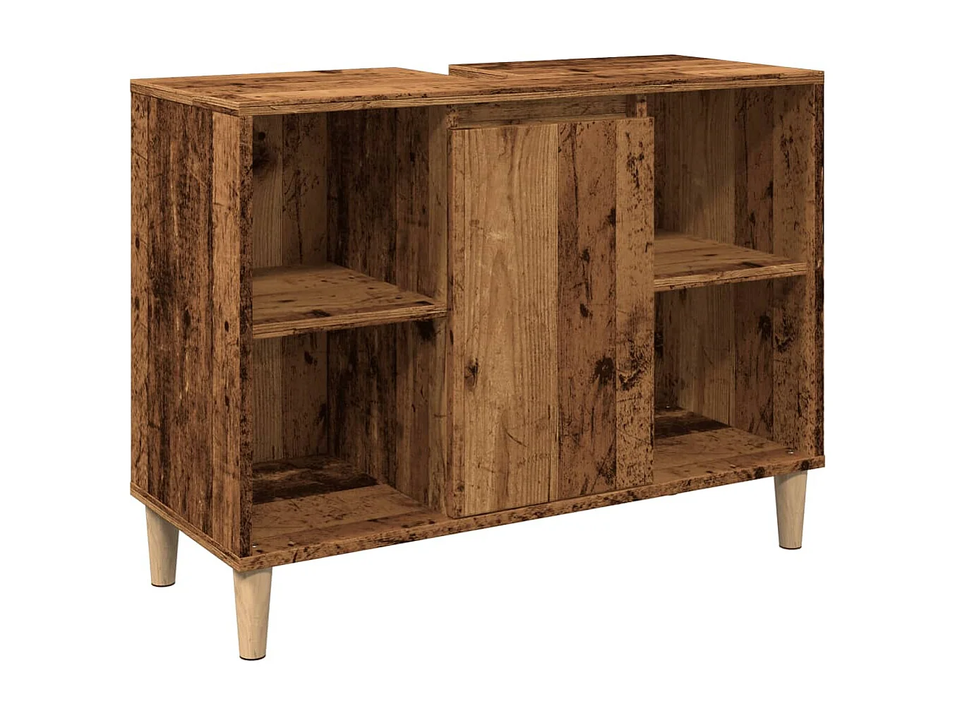 Armoire de salle de bain vieux bois 80x33x60 cm bois ingénierie
