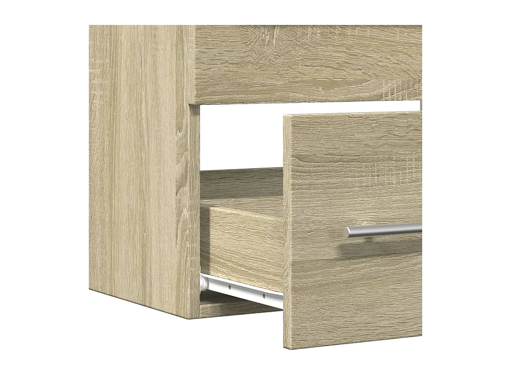 Armario para lavabo aglomerado roble Sonoma 60x38,5x48 cm