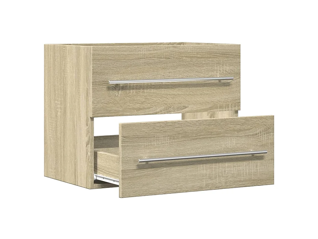 Armario para lavabo aglomerado roble Sonoma 60x38,5x48 cm