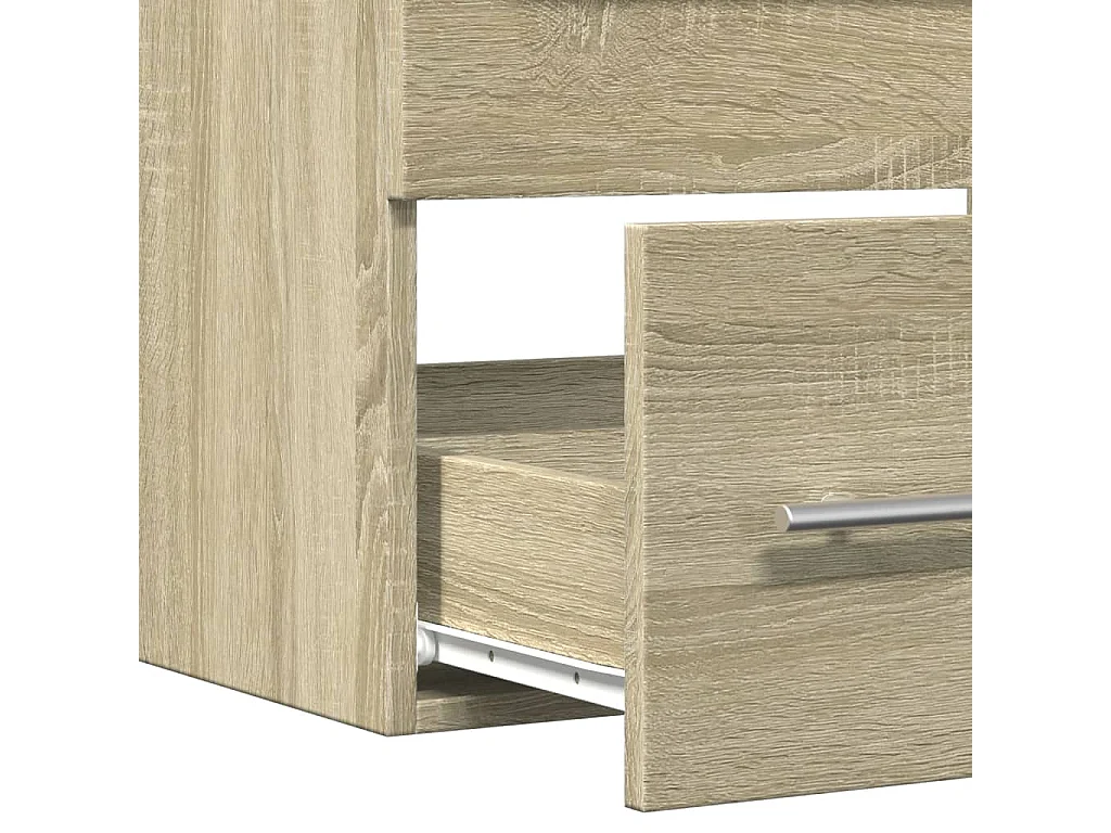 Armario para lavabo aglomerado roble Sonoma 60x38,5x48 cm