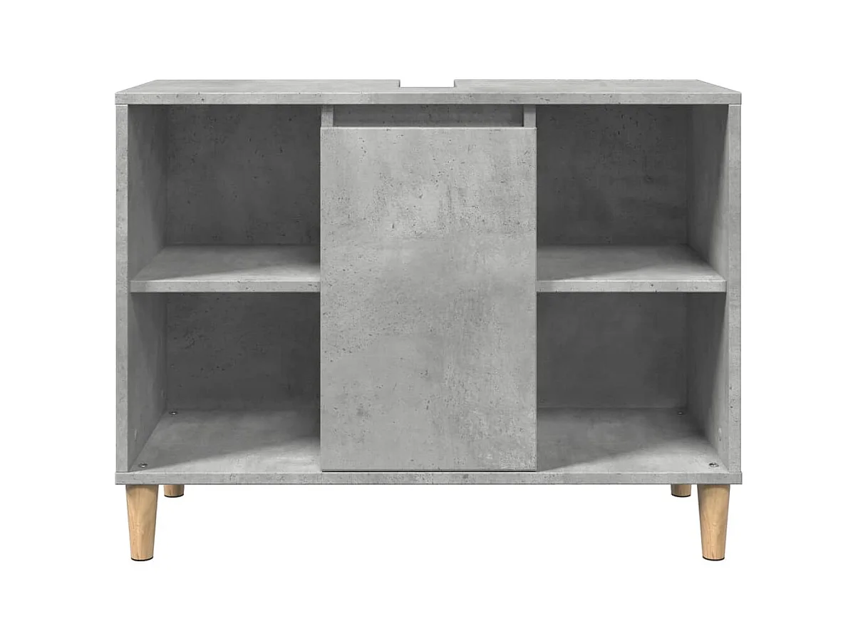 Armoire salle de bain gris béton 80x33x60cm bois d'ingénierie