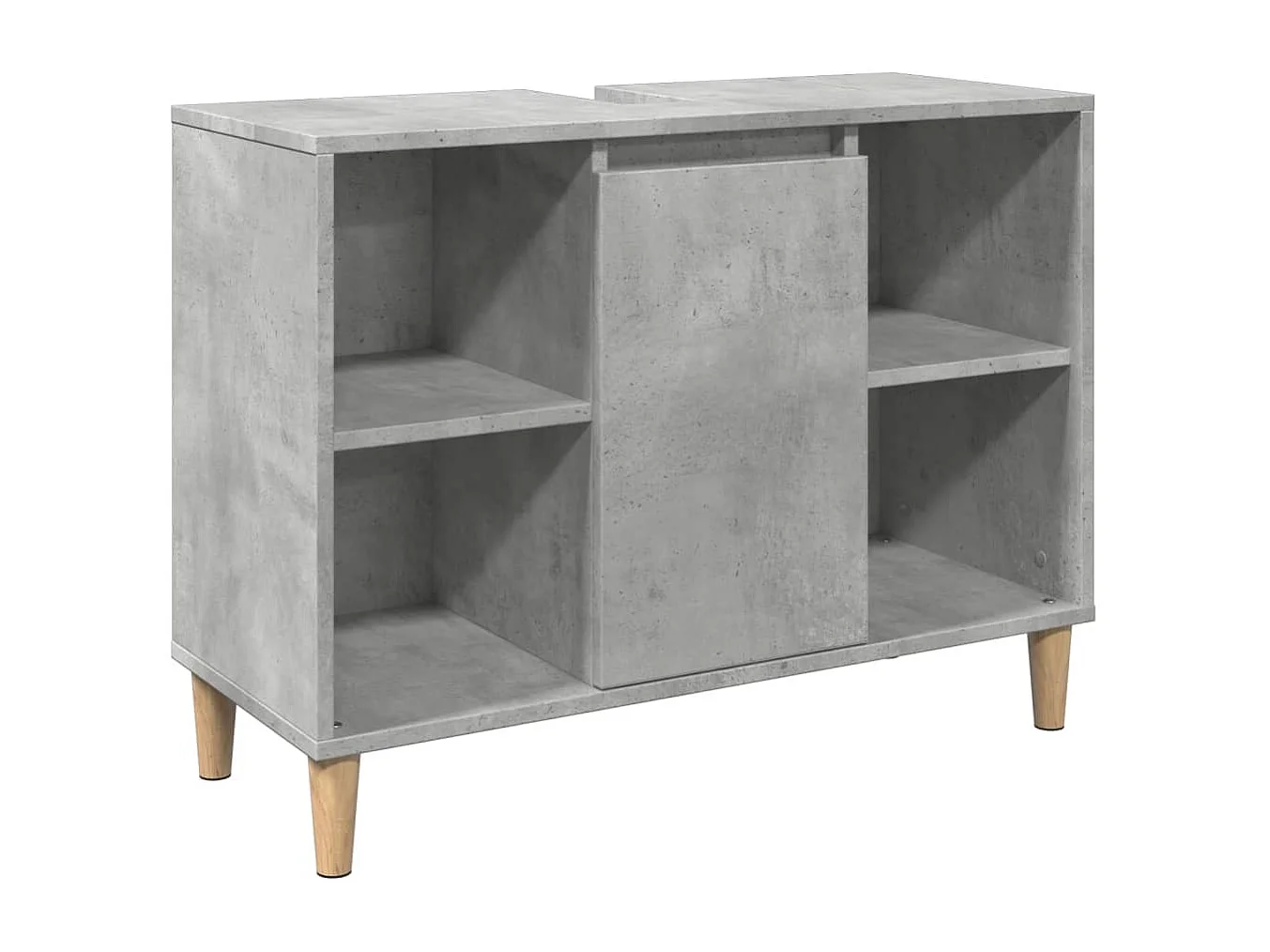 Armoire salle de bain gris béton 80x33x60cm bois d'ingénierie